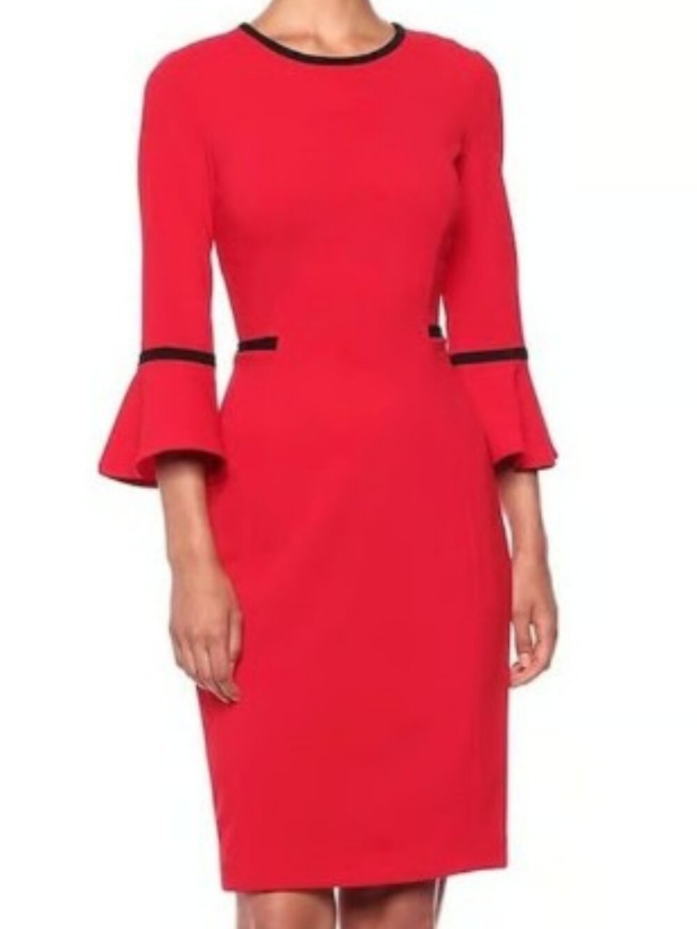 Calvin Klein Bell Sleeve Sheath Dress